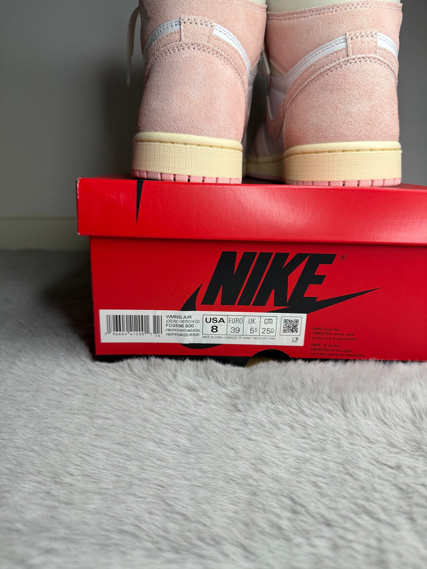 Jordan 1 high washed pink