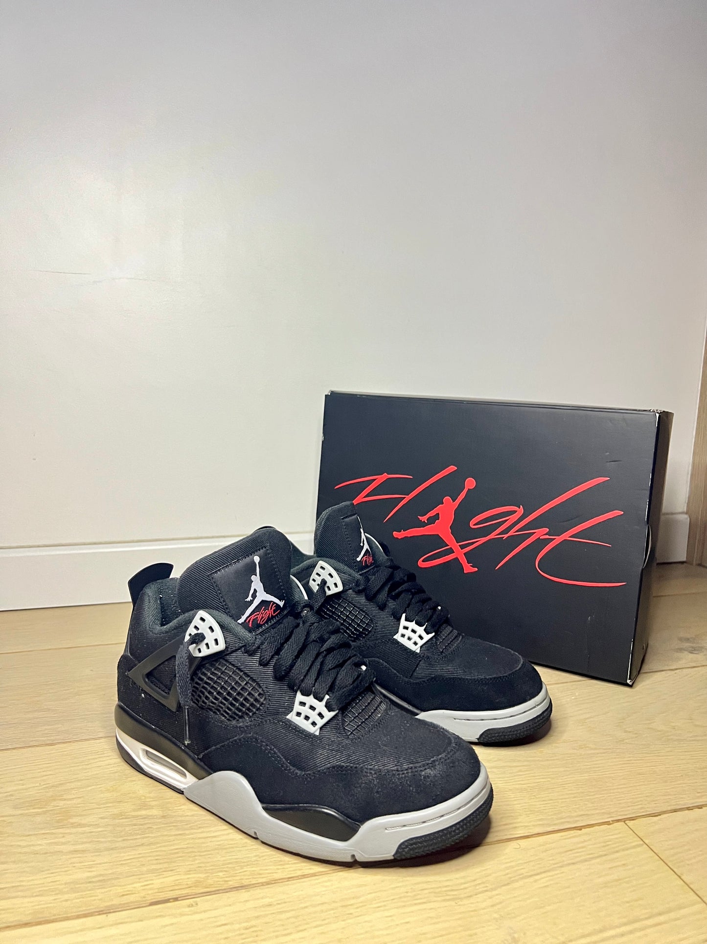 JORDAN 4 BLACK CANVAS