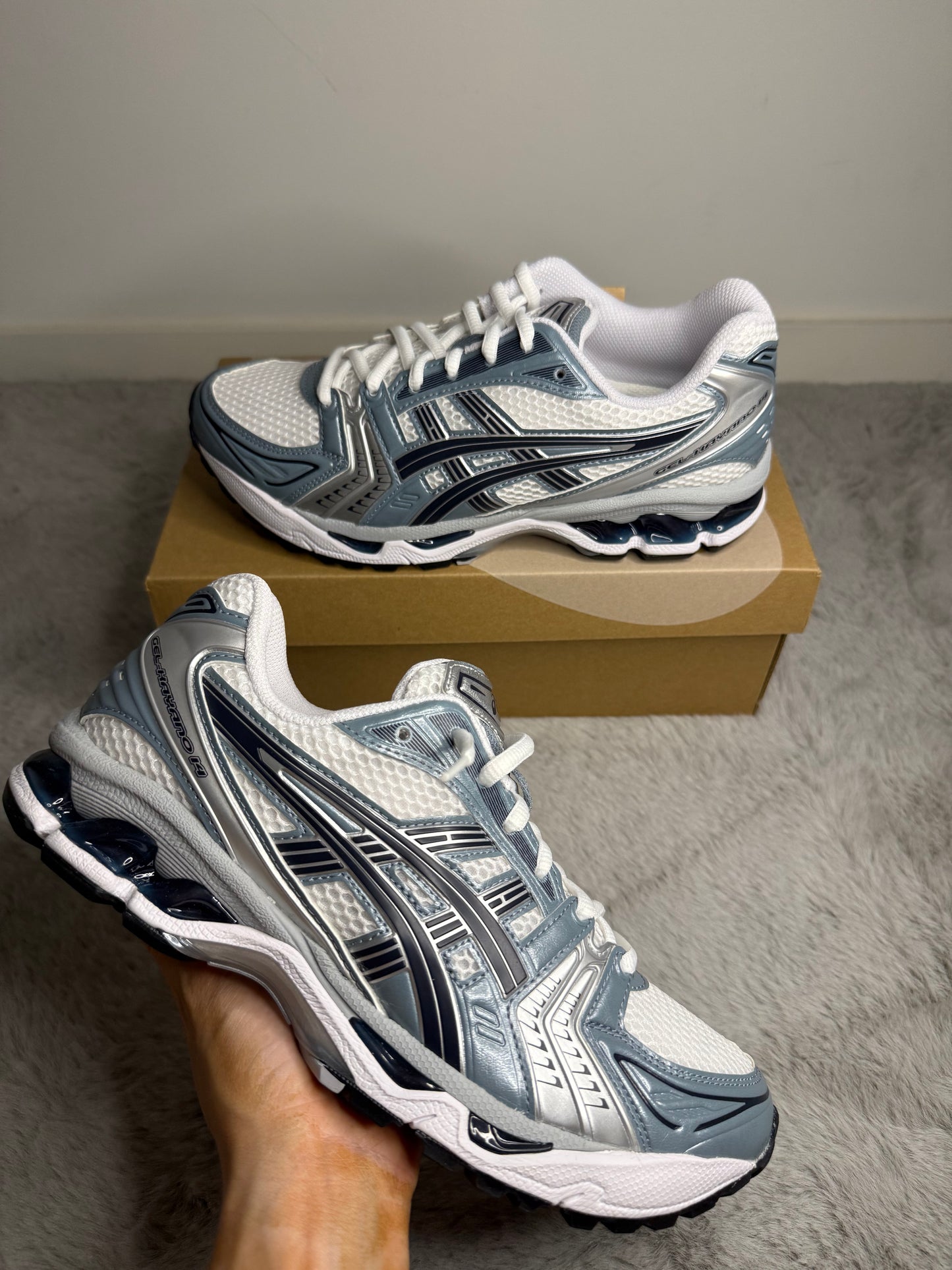 Asics Gel Kayano 14 White Fjord Grey